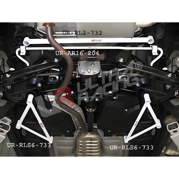 Ultra Racing Rear Lower Bar 2-Point - 08-12 Subaru Forester SH5 2.0T (4WD) / 07-14 Subaru Impreza (GH/GRB/GV) V.10 1.5/2.0T (4WD) (Hatchback/Sedan)