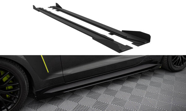 Maxton Design Street Pro Seitenschweller Ansatz + Flaps - Ford Mustang GT MK6