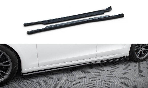 Maxton Design Side Skirts Diffusers V.1 - Tesla Model S Plaid MK1 Facelift