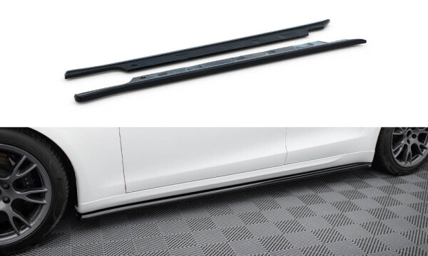 Maxton Design Side Skirts Diffusers V.2 - Tesla Model S Plaid MK1 Facelift