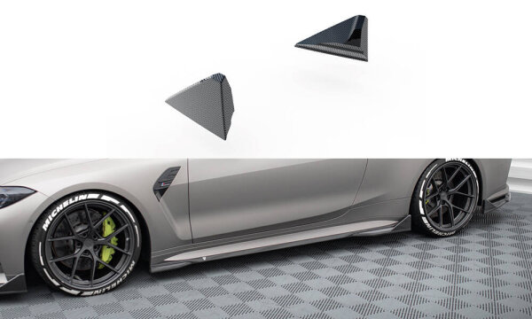 Maxton Design Prepreg Carbon Side Skirts Flaps - BMW M4 G82/ G82 Facelift