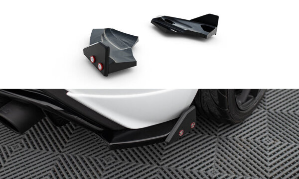 Maxton Design Rear extension Flaps Diffusor V.3 + Flaps - Ford Fiesta ST MK7 Facelift