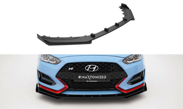 Maxton Design Street Pro Frontansatz + Flaps - Hyundai Veloster N MK2
