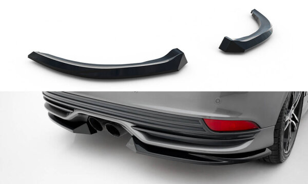 Maxton Design Rear extension Flaps Diffusor V.3 - Ford Focus ST MK3 Facelift