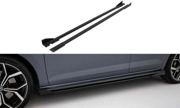 Maxton Design Street Pro Side Skirts Diffusers + Flaps - VW Polo GTI MK6 Facelift