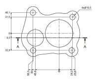 FOX Flansch 343 Edelstahl 10mm
