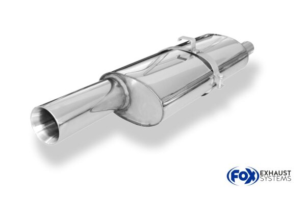 FOX Final Silencer Ø63,5mm 1x90 Typ 24 - Opel Kadett E-CC