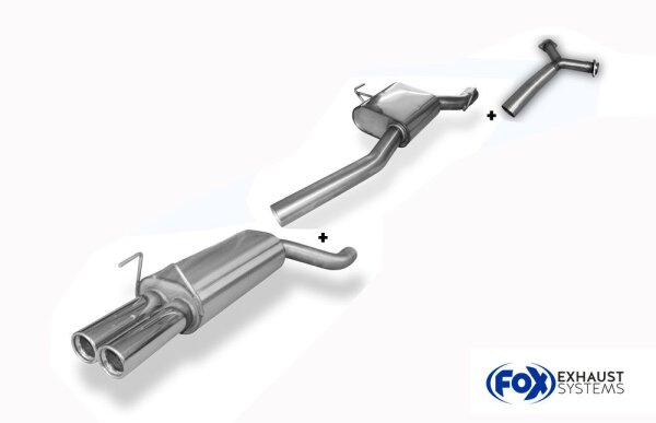 FOX Half system from catalytic converter 2x90 Typ 13 - Opel Omega B Caravan (Models with automatic transmission)