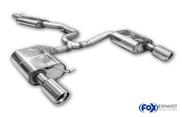 FOX Endschalldämpfer und Mittelschalldämpfer 1x100 Typ 17 - VW Passat 3C 4Motion