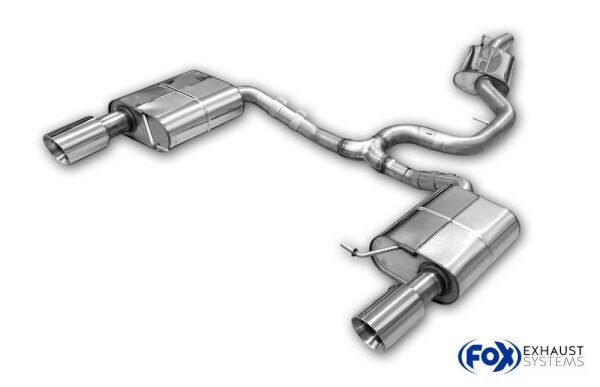 FOX Endschalldämpfer und Mittelschalldämpfer 1x100 Typ 25 - VW Passat 3C 4Motion