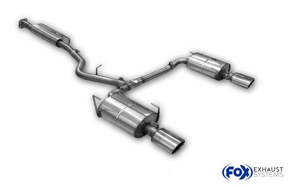 FOX Final Silencer and Front Silencer 140x90 Typ 44 - Subaru Outback BT