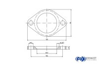 FOX 2-Hole-Flange prefabricated part diameter: 130mm x...