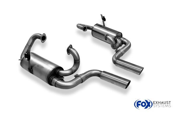 FOX Endschalldämpfer 2x70 Typ 14 mittig - VW Käfer