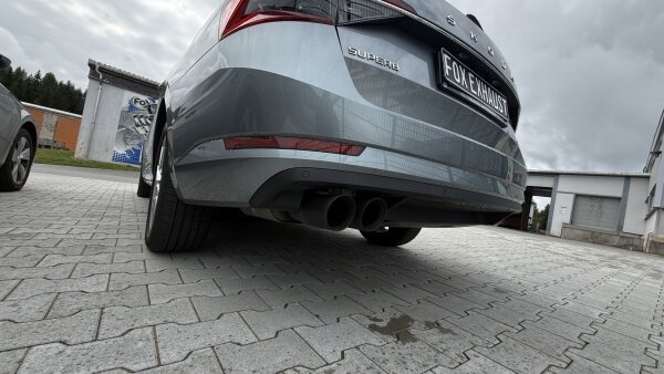 FOX Endschalldämpfer 2x90 Typ 25 schwarz matt keramikbeschichtet - Skoda Superb 3V 4x4 (3T)