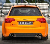 FOX Halbanlage ab Kat 2x80 Typ 24 inkl. Unterdruckabgasklappen - Audi RS4 B7