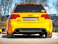FOX Komplettanlage ab Kat 160x130 oval inkl. Unterdruckabgasklappen - Audi RS4 B7