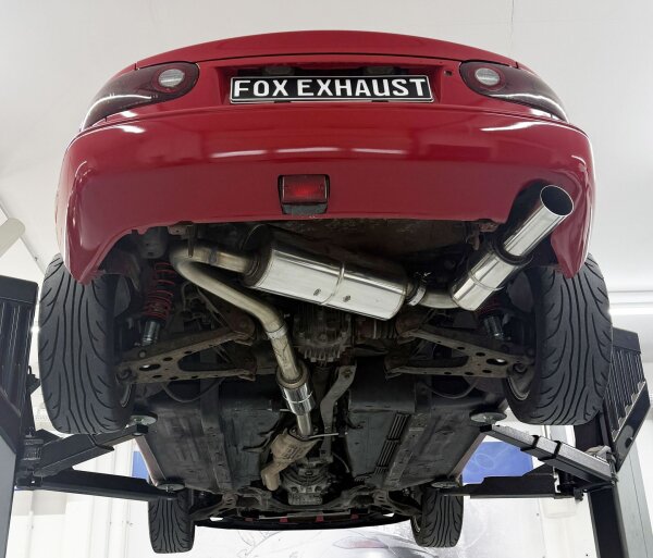 FOX Exhaust System JDM Look 1x90mm Typ 10 - Mazda MX5 NA
