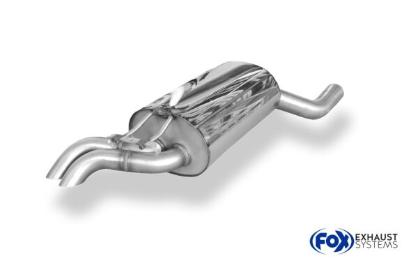 FOX Endschalldämpfer Ø70mm 2x55 Typ 28 (Dieseloptik) - Mercedes E-Klasse 124