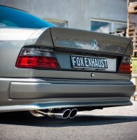 FOX Endschalldämpfer- und Vorschalldämpfer Ø70mm 2x93x79 Typ 70 passend an AMG Ansatz - Mercedes E-Klasse 124