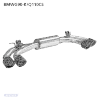 Bastuck Endschalldämpfer mit Doppel-Endrohr Ø...