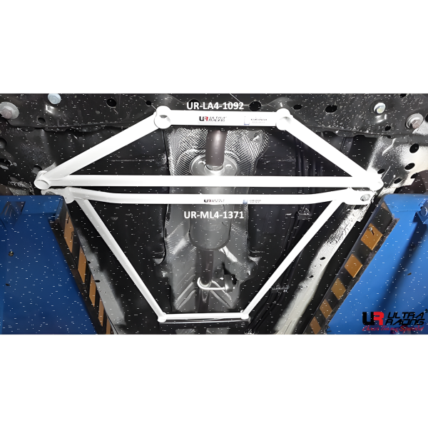 Ultra Racing Front Lower Bar 4-Point - 09-17 Ford Fiesta (MK6/MK6.5) 1.0T/1.6 (2WD) / 07-14 Mazda 2 (DE) 1.5 (2WD) (Sedan)