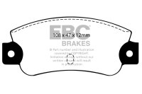 EBC Bremsbeläge Set BlackStuff hinten - Fiat/ Lancia...