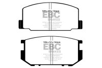 EBC Front Brake Pad Set BlackStuff - Daihatsu/ Toyota Models