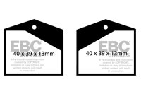 EBC Bremsbeläge Set BlackStuff hinten - Aston Martin/ Daimler/ Jaguar/ Jensen/ Mercedes/ TVR Modelle