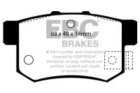 EBC Rear Brake Pad Set BlackStuff - Honda/ Rover Models
