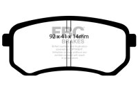 EBC Rear Brake Pad Set BlackStuff - Hyundai/ Kia/ Naza Models