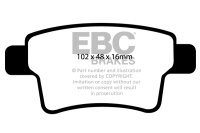 EBC Rear Brake Pad Set BlackStuff - Citroen Models