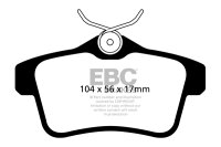 EBC Rear Brake Pad Set BlackStuff - Citroen/ DS/ Peugeot...