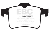EBC Rear Brake Pad Set RedStuff - Jaguar Models