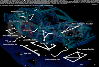 Ultra Racing Rear Upper Strut Bar 2-Point - 02-08 Hyundai...