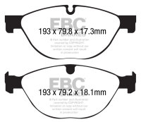 EBC Front Brake Pad Set YellowStuff - Jaguar Models