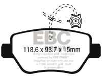 EBC Bremsbeläge Set YellowStuff hinten - Maserati...