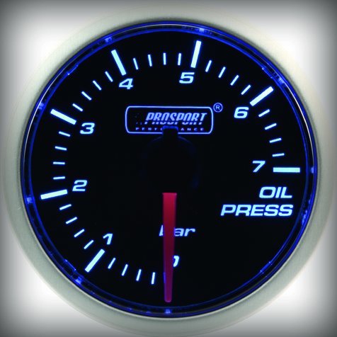 Prosport BF Performance Serie Öldruck 52 mm, blau-weiß