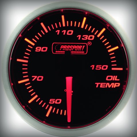 Prosport BF Performance Serie Öltemperatur 52 mm, orange-weiß