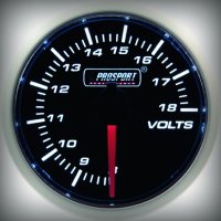 Prosport BF Performance Serie Voltmeter 52 mm blau-weiß