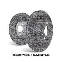 EBC Rear Brake Disc Set visually compatible with 2-piece...