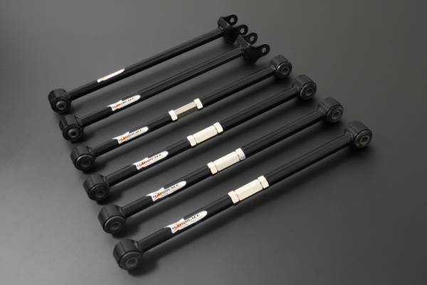 Hardrace "Black Series" Querlenker seitlich hinten + Längslenker (Hartgummi) - 91-02 Toyota Altis/Auris/Corolla E100/E110 / 93-99 Toyota Celica T200