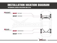 Hardrace Front Upper Strut Bar 2-Point - Mitsubishi Lancer Evolution X CZ4A