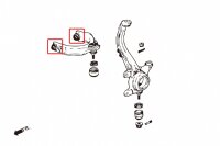 Hardrace Buchsen Querlenker vorn oben (Hartgummi) - 98-02 Honda Accord