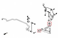 Hardrace Front Lower Arm Bushings (Harden Rubber) - 04-08...
