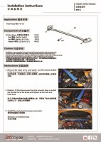 Hardrace Domstrebe vorn oben 2-Punkt - Ford Focus MK3 (ohne RS / nur LHD Modelle)