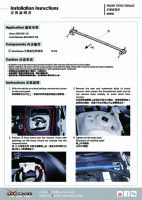 Hardrace Domstrebe vorn oben 2-Punkt - 10-18 Volvo S60 / 10-18 Volvo V60
