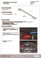 Hardrace Domstrebe vorn oben 2-Punkt - 14+ Mazda 3 BM/BY