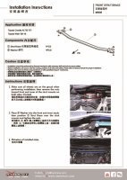 Hardrace Domstrebe vorn oben 2-Punkt - 06-18 Toyota Altis / Toyota Corolla E140/E150/E170 / 06+ Toyota Wish ZGE20