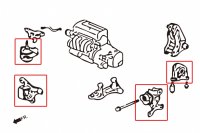 Hardrace Reinforced Engine Mounts Set (Race Version) - 01-05 Honda Civic EP3 / 02-06 Acura RSX / 02-06 Honda DC5