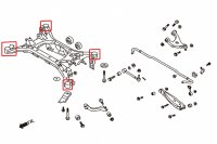 Hardrace Rear Subframe Bushings (Harden Rubber) - Toyota...